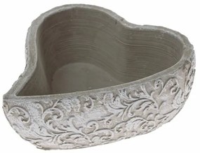 Betónový kvetináč srdca Orient, 16 x 6 x 18 cm