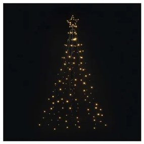 Kovový LED vianočný strom Ziza s časovačom 180 cm teplá biela