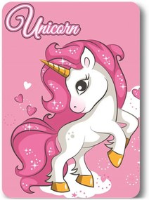 Detská fleece deka Jednorožec - 100 x 140 cm