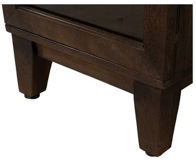 Hnedá vitrína z mangového dreva 40x180x40 cm Ravi – Ixia