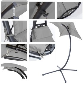 Relaxačné ležadlo - hojdačka Avenberg COLOMBO - SIVÁ