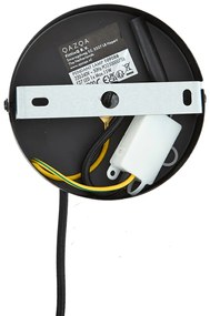 Závesná lampa čierna s dymovým a jantárovým sklom obdĺžniková 8-svetiel - Monaco