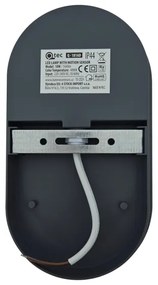 LED vonkajšie nástenné svietidlo s pohybovým senzorom LED/18 W/230 V IP44 antracit