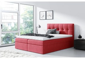 Kontinentálna posteľ Apolon, Rozmer postele: 180x200, Dostupné poťahy: ekokoža Soft 017 (biela)