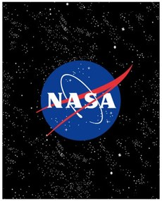 Fleecová deka NASA - motív Čierny vesmír - Nano Coral 220 gr./m2 - 120 x 150 cm