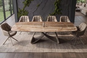 Rozkladací keramický stôl Firdos 180-220-260 cm hrdzavo-hnedý