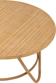 Prírodný ratanový odkladací stolík Balia Rattan Natural L - Ø 80*44 cm