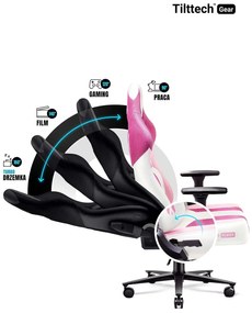 Látkové herné kreslo Diablo X-Player 2.0 Normal Size, Marshmallow Pink/ ružové