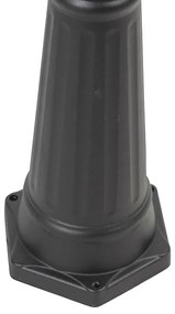 Inteligentný vonkajší lampáš čierny s 3 svetlami vrátane WiFi ST64 - New Orleans