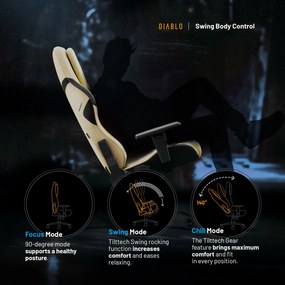 Herné Kreslo Diablo X.One Prime Normal Size Broken Gold