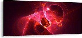 Moderný obraz ružovej abstrakcie (120x50 cm)