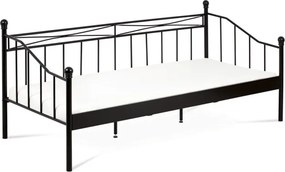 Kovová posteľ 90 cm čierna BED-1905 BK