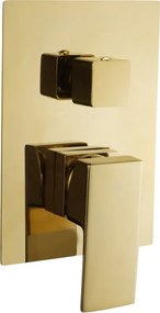 Mexen Uno - Podmietková vaňová-sprchová batéria, zlatá, 71435-50