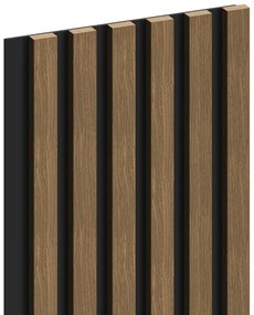 Mexen Lam-B, akustické stenové lamely 275 × 30 cm, HDF doska 4 mm, technická dyha, orech prírodný, S100-275307-3015-016