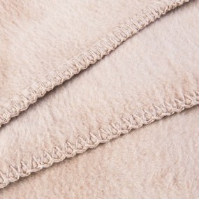 BAVLNENÁ DEKA BAT 150X200 CM SVETLOBÉŽOVÁ