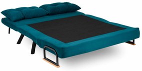 Pohovka futon  Sandy (petrolejová). Vlastná spoľahlivá doprava až k Vám domov. 1062308