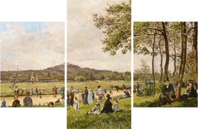 Obraz - French 19th Century, Race Course at Longchamps, reprodukcia (90x60 cm)