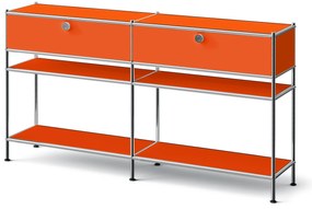 Kovová konzola »CN3 Slim Line« s 2 zásuvkami, oranžová