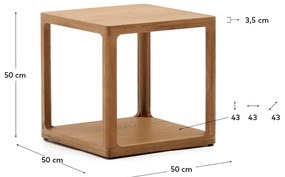 Odkladací stolík v dekore duba 50x50 cm Maymai – Kave Home