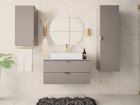 Kúpeľnová zostava Boterio I, Sifón: bez sifónu, Umývadlo: áno, Farba: sivá