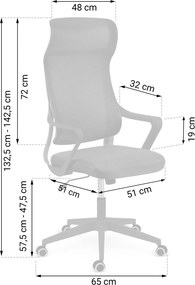 Kancelárska stolička z mikrosieťoviny Sofotel Labi  - čierna