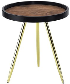 Konferenčný Stolík Gc7549 43x43x48 Mosadz/Čierna/Starož