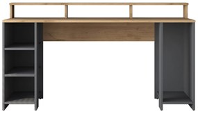 Písací stôl Kalipo 160 cm orech/antracit