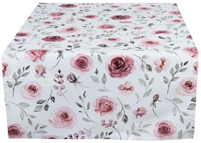 Bavlnený behúň na stôl s ružami Rustic Rose - 50*140 cm