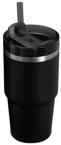 Čierna termoska so slamkou z nehrdzavejúcej ocele 600 ml Quencher H2.0 FlowState Tumbler Black – Stanley