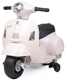 Detská elektrická motorka Vespa biela