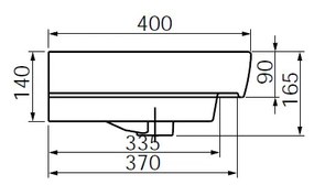 Vima 403 - Umývadlo MITE na stenu 600x400 mm, biela