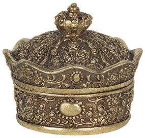 Šperkovnica v tvare zlatej koruny - 9 * 9 * 7 cm