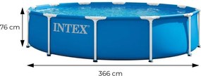 INTEX 28210ND – okrúhly rámový záhradný bazén 366 x 76 cm