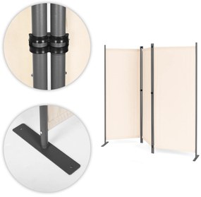 MultiGarden Skladací 3-panelový paraván, zástena 167x164 cm - béžový MultiGarden