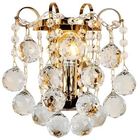 Brilagi - Nástenné svietidlo CRYSTAL 1xE14/60W/230V zlatá BG1070