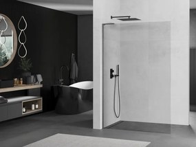 Mexen Kioto L, sprchová zástena Walk-In 75 x 200 cm, 8mm číre sklo, grafitový profil, 800-075-103-66-00