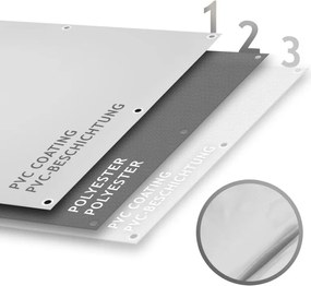 JAGO Plachta 650 g/m², hliníkové oká, biela, 3 x 5 m