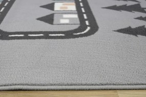Detský  koberec  Kids 534451/95844 - Uličky pomedzi domčeky, sivý