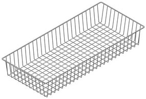 Drôtený policový kôš ELEMENT SYSTEM, 800 x 350 mm, sivý