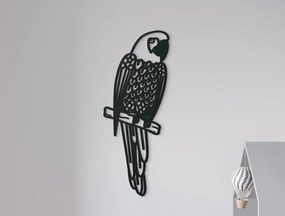 drevko Detská nálepka na stenu Papagáj Rozmer obrazu: 44,5 x 17,5 cm, Farba dekorácie: Čierna