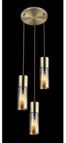Globo 21000-3HM - Luster na lanku ANNIKA 3xE27/25W/230V pr. 30 cm mosadz