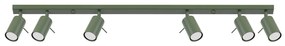 Bodové svietidlo Ring, 6x olivové kovové tienidlo, (možnosť polohovania)