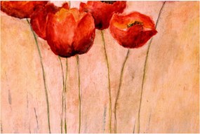 Obraz - Červené tulipány (90x60 cm)