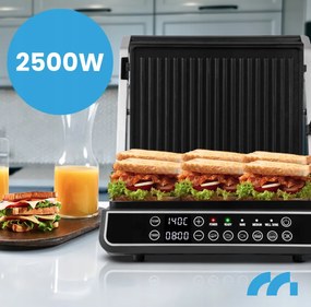 Elektrický kontaktný gril SM5000W-PRO s LED displejom – 2500 W
