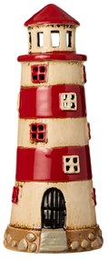 Ib Laursen Kameninový svietnik Lighthouse Red Stripes