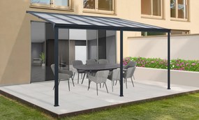 Hliníková pergola BestBerg PZ-13A / 13 m² / sivá