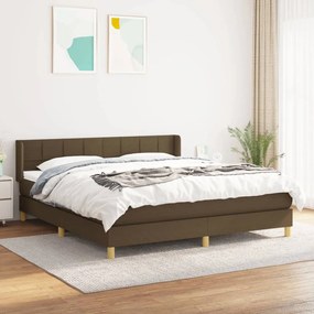 Boxspring posteľ s matracom tmavohnedá 180x200 cm látka 3130292