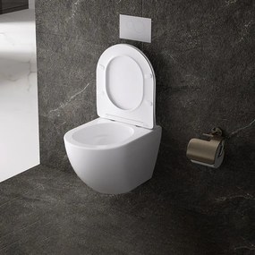BPS-koupelny Závesná WC misa so SoftClose sedadlom HYD-4194, biela