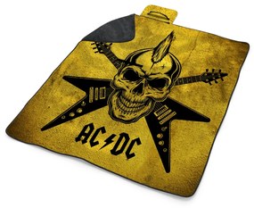 Sablio Plážová deka ACDC Lebka: 200x140 cm