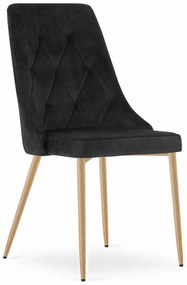 Stolička IMOLA - čierny zamat / nohy vo farbe dreva x 1 9401 71 00 00